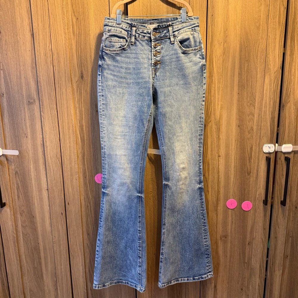 VERVET Bella High Rise Flare Jean Button Fly Size 27 Valinda